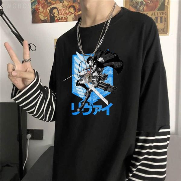 men's t-shirts ackerman attack on titan anime t shirts male harajuku fake two pieces manga t-shirt summer oversize itself stripe tshi, White;black
men's t-shirts ackerman attack on titan anime t shirts male harajuku fake two pieces manga t-shirt summer oversize itself stripe tshi, White;black