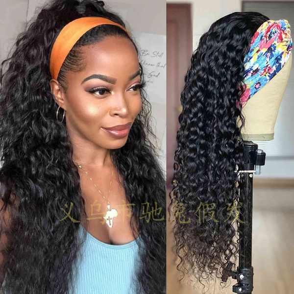 headband wig female small curly explosive hair with long headband chemical fiber, Black;brown
headband wig female small curly explosive hair with long headband chemical fiber, Black;brown