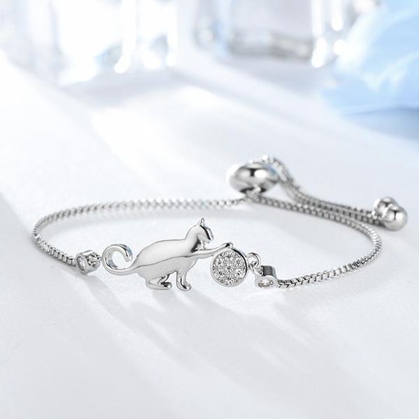 trendy cubic zirconia crystal cat and ball charm bracelets for women fashion korean bangle bracelet jewelry gift 2021, Golden;silver
trendy cubic zirconia crystal cat and ball charm bracelets for women fashion korean bangle bracelet jewelry gift 2021, Golden;silver
