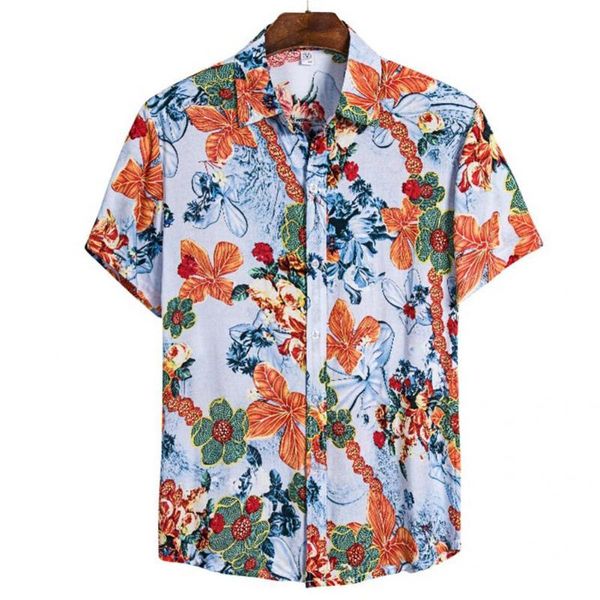 men's casual shirts hawaiian men ethnic print summer mens short sleeve turn down collar clothing, White;black
men's casual shirts hawaiian men ethnic print summer mens short sleeve turn down collar clothing, White;black