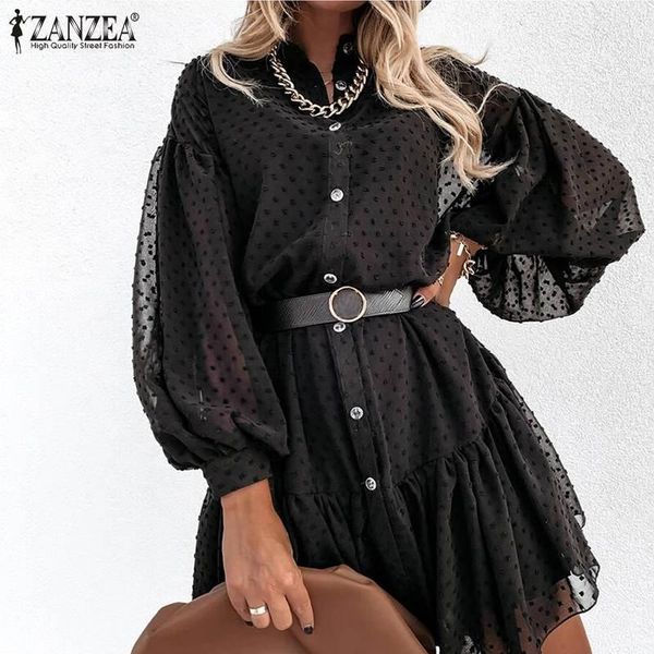 casual dresses zanzea summer chiffon dress fashion women lace crochet sundress ruffles solid short vestidos long puff sleeve party 2pc, Black;gray
casual dresses zanzea summer chiffon dress fashion women lace crochet sundress ruffles solid short vestidos long puff sleeve party 2pc, Black;gray