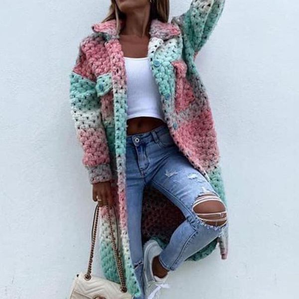 women's wool & blends autumn winter women fashion single breasted long coats turn-down collar plaid outwear female casual streetwear, Black
women's wool & blends autumn winter women fashion single breasted long coats turn-down collar plaid outwear female casual streetwear, Black