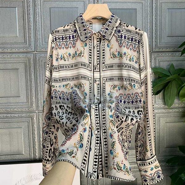 women's blouses & shirts vintage luxury autumn print women elegant long sleeve lapel single breasted shirt brand design fashion blouse, White
women's blouses & shirts vintage luxury autumn print women elegant long sleeve lapel single breasted shirt brand design fashion blouse, White