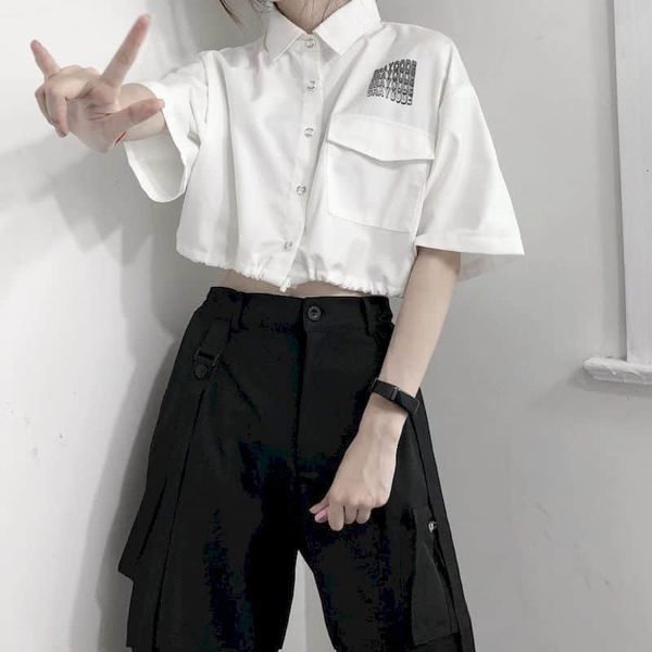 women's blouses & shirts hip hop women's high waist short sleeve t-shirt, lettered shirt, punk street clothes, korea, summer, 2021, White
women's blouses & shirts hip hop women's high waist short sleeve t-shirt, lettered shirt, punk street clothes, korea, summer, 2021, White