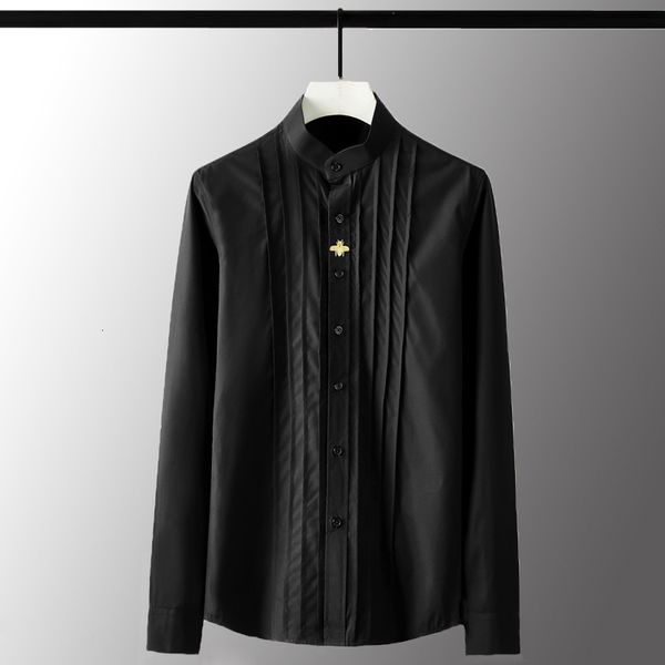 tee polo shirt shirt shirt bee embroidery luxury solid color long sleeve mens fashion stand collar slim fit male shirts 4xl, White;black
tee polo shirt shirt shirt bee embroidery luxury solid color long sleeve mens fashion stand collar slim fit male shirts 4xl, White;black