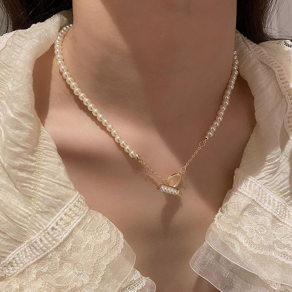 fashion simple personality trendy necklace t-shaped buckle pearl net celebrity design female pendant necklaces, Silver
fashion simple personality trendy necklace t-shaped buckle pearl net celebrity design female pendant necklaces, Silver