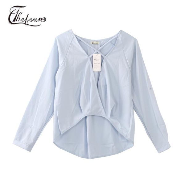 women's blouses & shirts hirigin women long sleeve chiffon casual v-neck loose fashion, White
women's blouses & shirts hirigin women long sleeve chiffon casual v-neck loose fashion, White