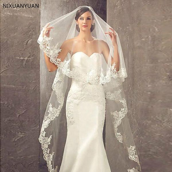 bridal veils veu de noiva longo lace appliques one layers 3 m long wedding 2021 with comb accessories, Black
bridal veils veu de noiva longo lace appliques one layers 3 m long wedding 2021 with comb accessories, Black