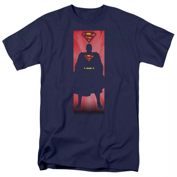Superman Block "Navy" T-Shirt DC Comics Sizes S-3X NEW, White;black