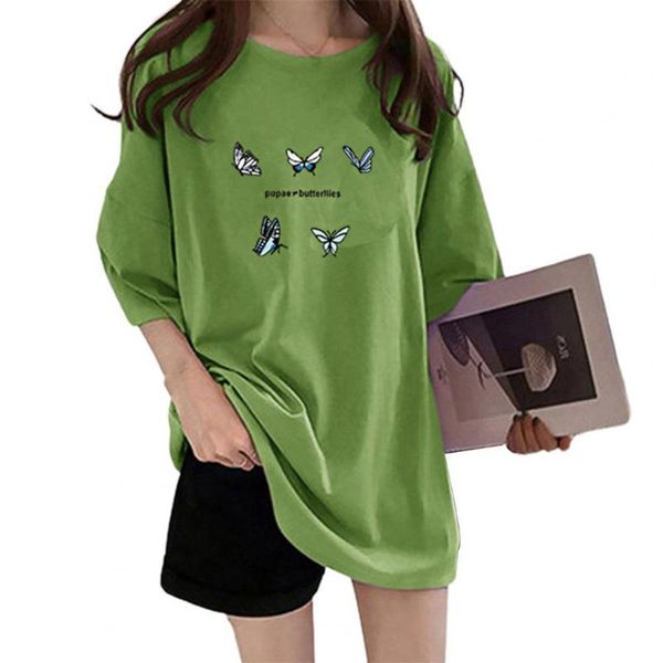 women's t-shirt women short sleeve skin-friendly pullover butterfly printing for daily life, White
women's t-shirt women short sleeve skin-friendly pullover butterfly printing for daily life, White