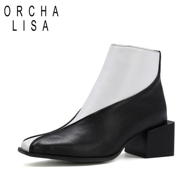 boots orcha lisa woman autumn spring ankle square toe 5cm middle heels zip pu big size 34-48 casual outdoor c1962, Black
boots orcha lisa woman autumn spring ankle square toe 5cm middle heels zip pu big size 34-48 casual outdoor c1962, Black