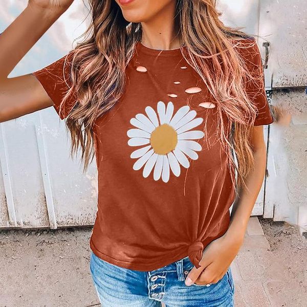 women's t-shirt solid color ripped loose o-neck short-sleeved y2k daisy print shirt casual sports fun pullover retro fashion, White
women's t-shirt solid color ripped loose o-neck short-sleeved y2k daisy print shirt casual sports fun pullover retro fashion, White