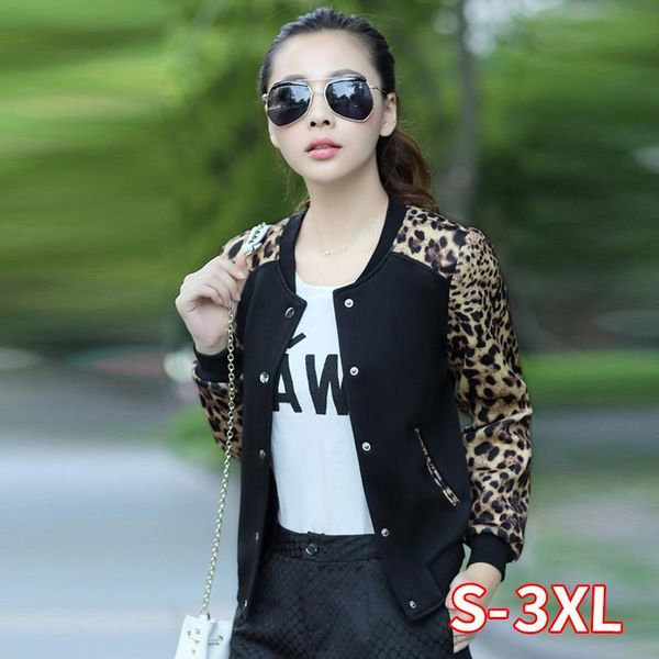 women's jackets women baseball leopard print patchwork short size long sleeve coat jacket female clothing spring autumn, Black;brown
women's jackets women baseball leopard print patchwork short size long sleeve coat jacket female clothing spring autumn, Black;brown