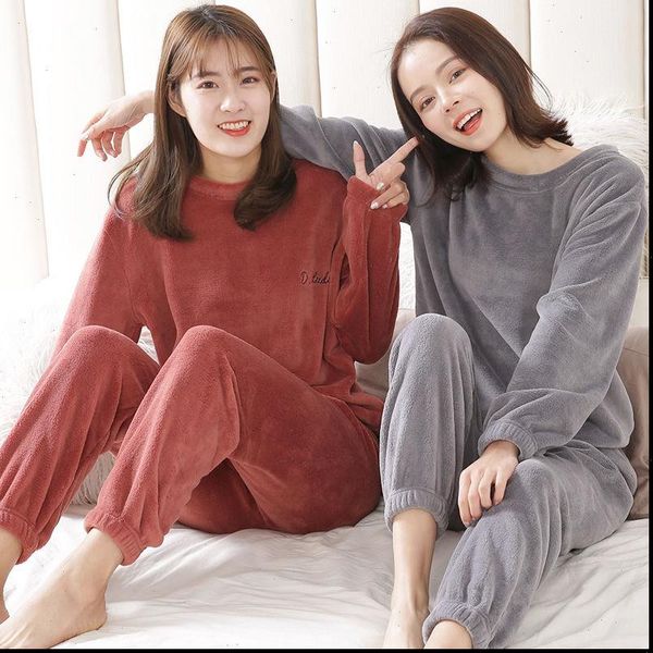 autumn and winter flannel pyjamas women sleepwear sets home clothing thick warm coral velvet female nightgown suit pijama, Black;red
autumn and winter flannel pyjamas women sleepwear sets home clothing thick warm coral velvet female nightgown suit pijama, Black;red