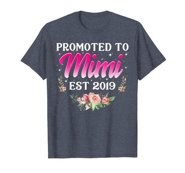 promoted to mimi est 2019 shirt new mimi t-shirt gifts tee, White;black