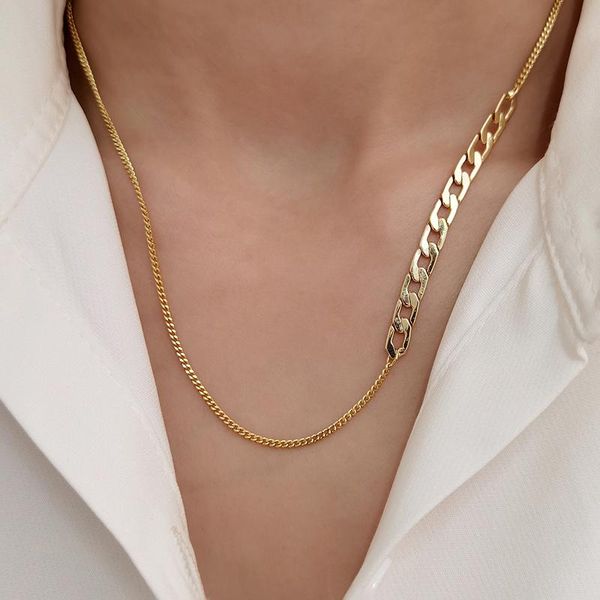 chains srcoi temperament gold color asymmetrical chain necklace fashionable exquisite thin link clavicle chokers ins jewelry, Silver
chains srcoi temperament gold color asymmetrical chain necklace fashionable exquisite thin link clavicle chokers ins jewelry, Silver