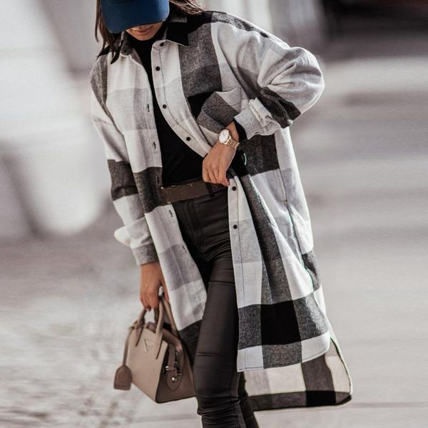 women's jackets fashion long plaid coat autumn shirt windbreaker streetwear women clothing loose female casual jacket, Black;brown
women's jackets fashion long plaid coat autumn shirt windbreaker streetwear women clothing loose female casual jacket, Black;brown