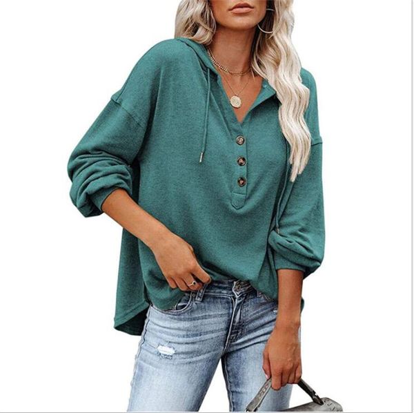 ladies loose hoodie v-neck hooded sweatshirt multicolor long sleeve t-shirt casual all-match 002, Black
ladies loose hoodie v-neck hooded sweatshirt multicolor long sleeve t-shirt casual all-match 002, Black