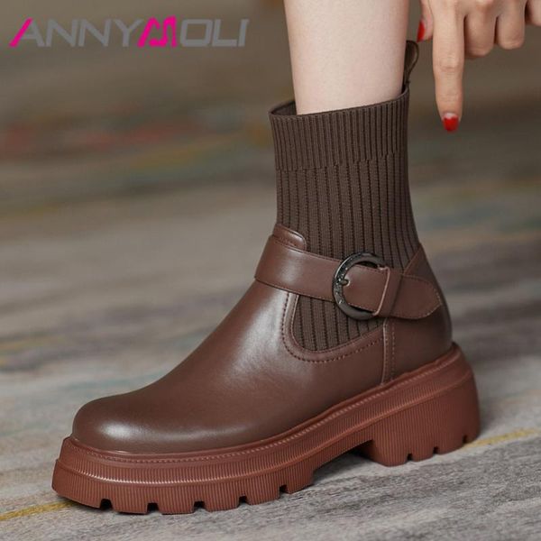 boots annymoli short women shoes genuine leather platform mid heel block heels buckle stretch ankle brown black 40
boots annymoli short women shoes genuine leather platform mid heel block heels buckle stretch ankle brown black 40