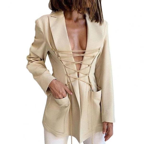 women's suits & blazers office lady blazer solid color pockets spring autumn turndown collar bandage jacket coat streetwear, White;black
women's suits & blazers office lady blazer solid color pockets spring autumn turndown collar bandage jacket coat streetwear, White;black