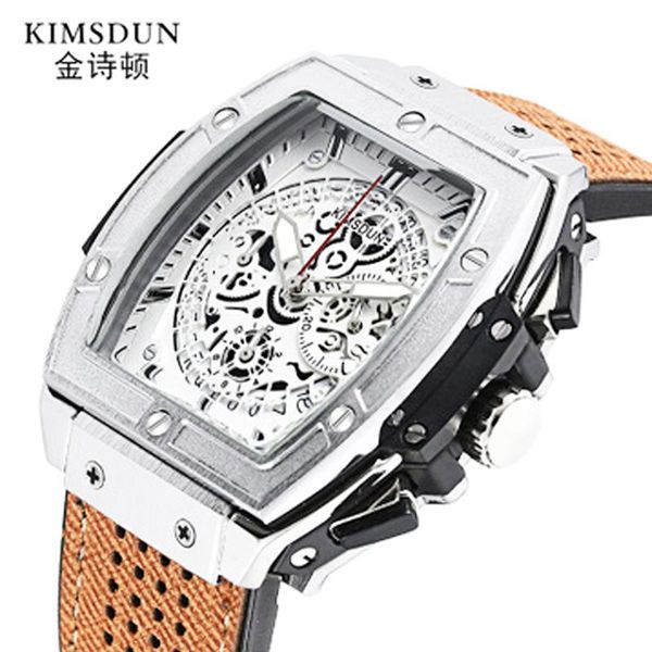 wristwatches big brand kimsdun men's tonneau fashion trend luxury sports quartz chronograph watch transparent military silicone relogio, Slivery;brown
wristwatches big brand kimsdun men's tonneau fashion trend luxury sports quartz chronograph watch transparent military silicone relogio, Slivery;brown