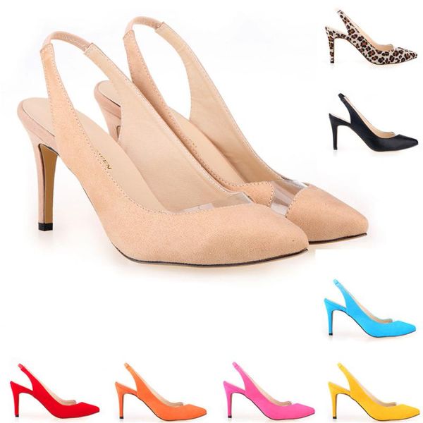 dress shoes women pumps summer high heel brand woman party classic slingback pointed toe flock hollow female big size, Black
dress shoes women pumps summer high heel brand woman party classic slingback pointed toe flock hollow female big size, Black