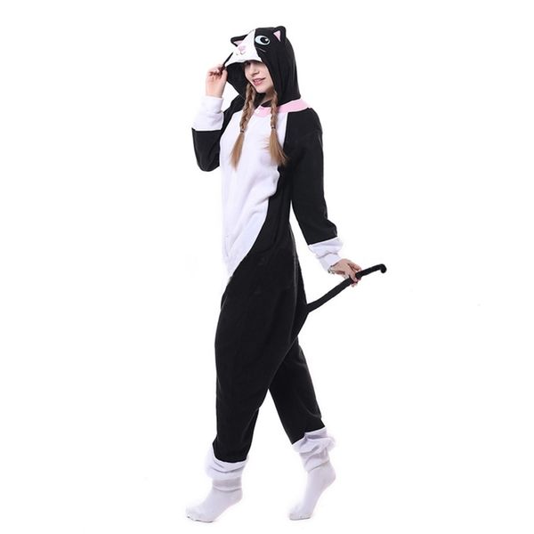 animal black cat kigurumis onesie men women dj kitty matching pajama overall sleepwear cartoon carnival jumpsuit fantasias, Black;white
animal black cat kigurumis onesie men women dj kitty matching pajama overall sleepwear cartoon carnival jumpsuit fantasias, Black;white