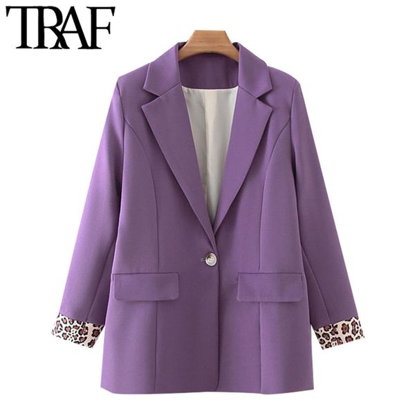 traf women fashion single button patchwork leopard blazer coat vintage long sleeve pockets female outerwear chic 210415, Black;brown
traf women fashion single button patchwork leopard blazer coat vintage long sleeve pockets female outerwear chic 210415, Black;brown