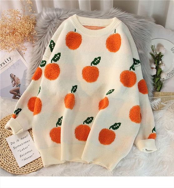 spring autumn orange print women sweater o neck soft female jumper knitwear pullovers sweetheart woman mujer, White;black
spring autumn orange print women sweater o neck soft female jumper knitwear pullovers sweetheart woman mujer, White;black