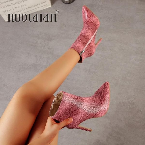 boots high heels ankle women pointed toe footwear fashion party boot snake printing female shoes woman autumn 2021, Black
boots high heels ankle women pointed toe footwear fashion party boot snake printing female shoes woman autumn 2021, Black