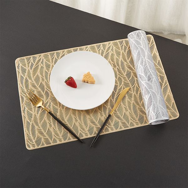 european home decoration tableware pad pvc western food l plate nordic hollowed out heat-resistant bronzing table
european home decoration tableware pad pvc western food l plate nordic hollowed out heat-resistant bronzing table
