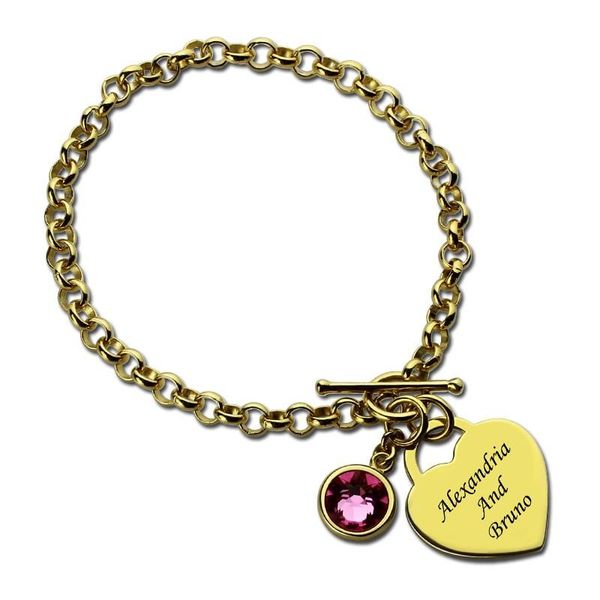charm bracelets custom name bracelet with birth stone love heart customized letter pulsera gold jewelry for lovers women, Golden;silver
charm bracelets custom name bracelet with birth stone love heart customized letter pulsera gold jewelry for lovers women, Golden;silver