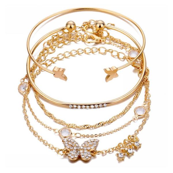 link, chain bohemia link charm bracelet gold color crystal rhinestone butterfly for women jewelry, Black
link, chain bohemia link charm bracelet gold color crystal rhinestone butterfly for women jewelry, Black