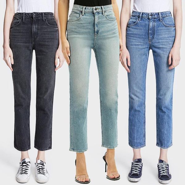 simple casual women denim pants high waist fashion retro lady straight-leg jeans women's, Blue
simple casual women denim pants high waist fashion retro lady straight-leg jeans women's, Blue