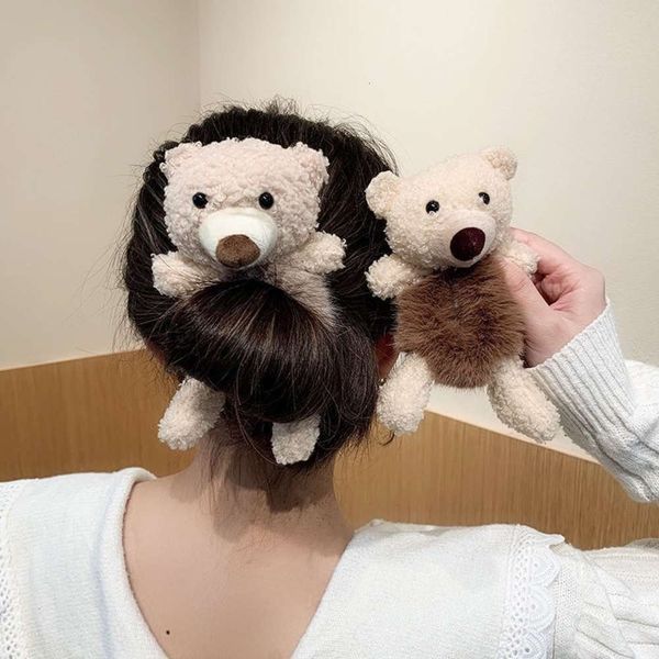 hair bandsnet red ornament holding little bear head rope woman simple cute band ponytail leather cover plush hair ring, Pink
hair bandsnet red ornament holding little bear head rope woman simple cute band ponytail leather cover plush hair ring, Pink