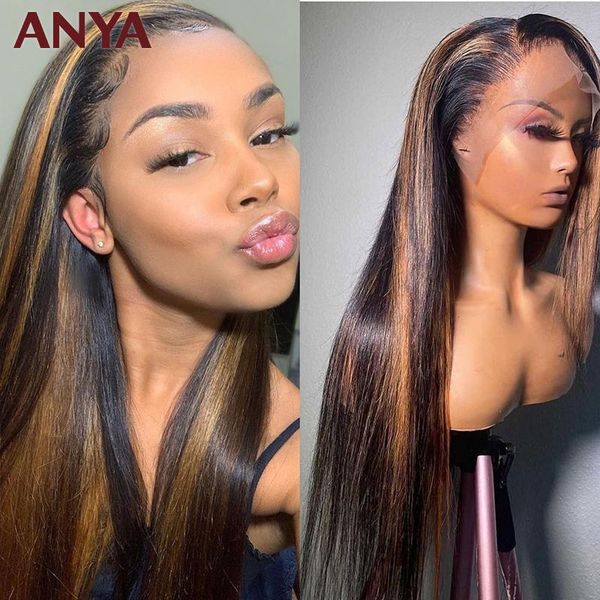 anya 13x4 transparent lace front wig pre plucked straight human hair wigs brazilian remy for black women3, Black;brown
anya 13x4 transparent lace front wig pre plucked straight human hair wigs brazilian remy for black women3, Black;brown