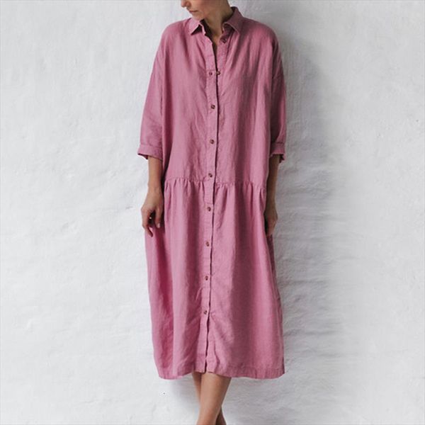 autumn retro lapel long sleeve women dresses shirt casual loose with buttons pockets solid tunic robe vestidos de, Black;gray
autumn retro lapel long sleeve women dresses shirt casual loose with buttons pockets solid tunic robe vestidos de, Black;gray