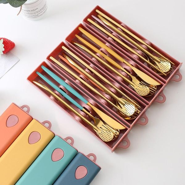 dinnerware sets 3pcs/4pcs glossy stainless steel tableware spoon fork knife straw reusable travel cutlery set camp utensils portable case
dinnerware sets 3pcs/4pcs glossy stainless steel tableware spoon fork knife straw reusable travel cutlery set camp utensils portable case