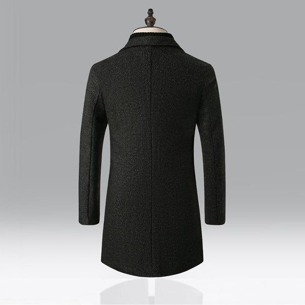 men's wool & blends 2021 men coats autumn winter solid color trench luxurious coat male, Black
men's wool & blends 2021 men coats autumn winter solid color trench luxurious coat male, Black