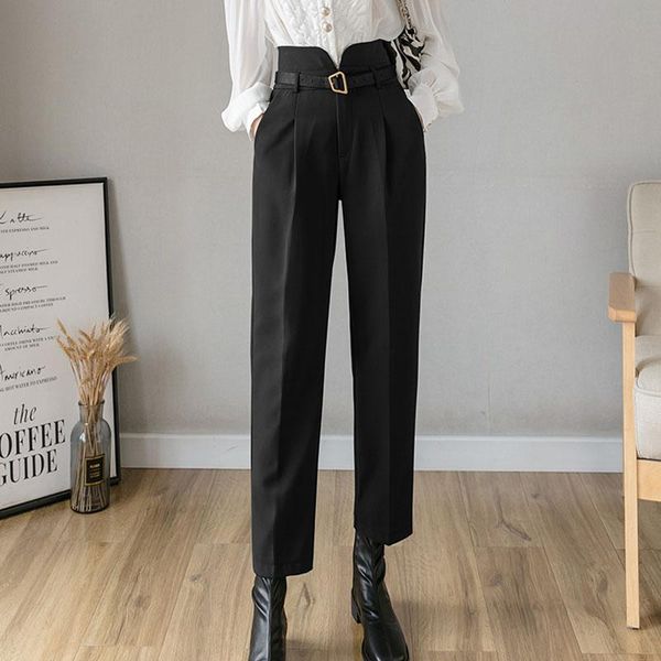 women's pants & capris limiguyue spring high waist wowan suit women temperament long straight chic work trousers capris k263, Black;white
women's pants & capris limiguyue spring high waist wowan suit women temperament long straight chic work trousers capris k263, Black;white