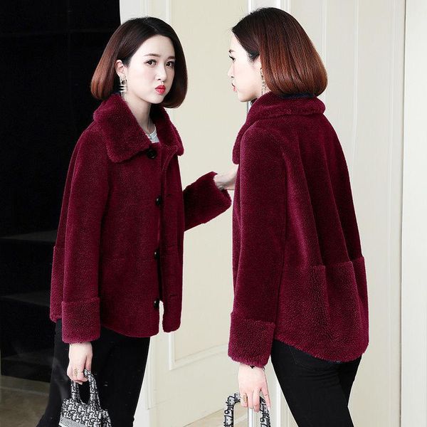 women's fur & faux women 2021 autumn winter genuine wool soft button lapel jackets female real shearing sheep coats casual warm outerwe, Black
women's fur & faux women 2021 autumn winter genuine wool soft button lapel jackets female real shearing sheep coats casual warm outerwe, Black