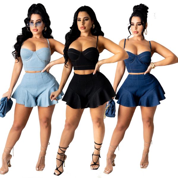 women's tracksuits wholesale items bulk lots summer sleeveless shorts skirts outfits denim women clothes crop 2 piece set m6794 by dhl, Gray
women's tracksuits wholesale items bulk lots summer sleeveless shorts skirts outfits denim women clothes crop 2 piece set m6794 by dhl, Gray