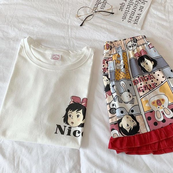 japan anime pajamas kiki women sleepwear delivery service short shirts and shorts pyjama summer nightgown homewear girls harajuku suits, Black;red
japan anime pajamas kiki women sleepwear delivery service short shirts and shorts pyjama summer nightgown homewear girls harajuku suits, Black;red