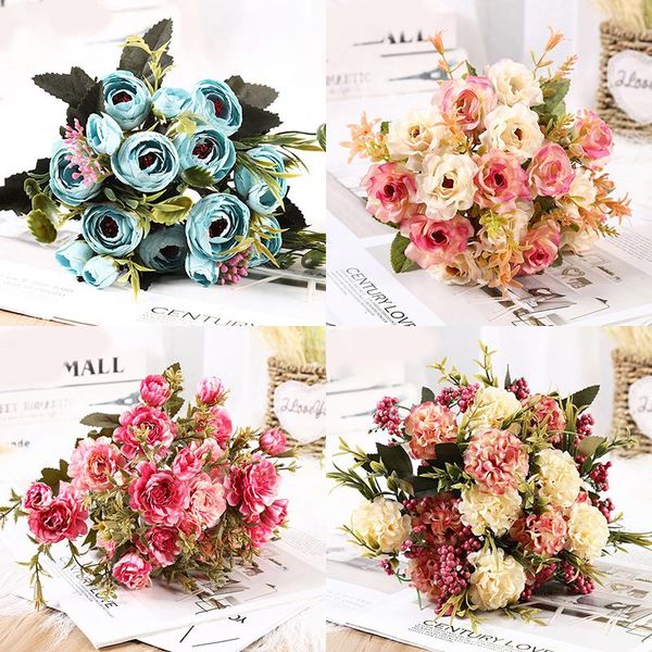1pcs artificial flowers retro silk rose bouquet hydrangea peony bride holding fake flower home wedding decoration accessories decorative & w
1pcs artificial flowers retro silk rose bouquet hydrangea peony bride holding fake flower home wedding decoration accessories decorative & w
