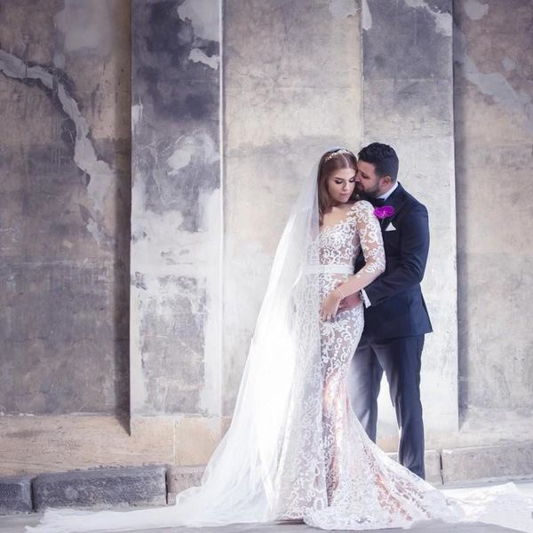 gorgeous boho mermaid wedding dress sheer bateau neck long sleeves plus size bridal gowns sweep train lace country dresses, White
gorgeous boho mermaid wedding dress sheer bateau neck long sleeves plus size bridal gowns sweep train lace country dresses, White