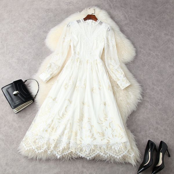 dresses european and american women's clothing spring 2021 long sleeve collar fashion mesh lace pleated dress cp5x, Black;gray
dresses european and american women's clothing spring 2021 long sleeve collar fashion mesh lace pleated dress cp5x, Black;gray