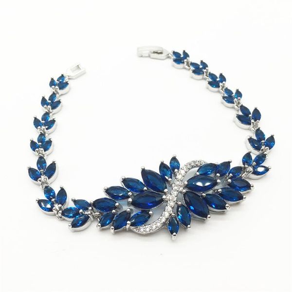 link, chain cluster flower montena blue colorful cubic zirconia stone bracelet for women summer jewelry, Black
link, chain cluster flower montena blue colorful cubic zirconia stone bracelet for women summer jewelry, Black
