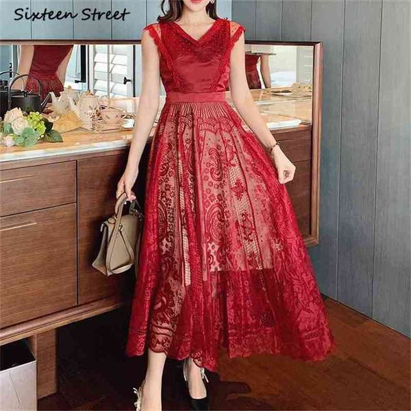 elegant red lace dress woman v-neck summer sleeveless high waist bodycon female self vintage party es 210603, Black;gray
elegant red lace dress woman v-neck summer sleeveless high waist bodycon female self vintage party es 210603, Black;gray