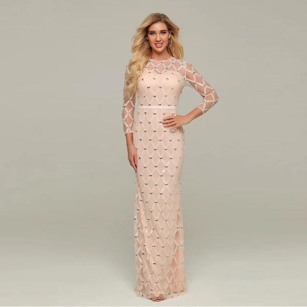 casual dresses beige round neck mesh elegant long vestidos celebrity women sleeve fashion beaded sashes evening party maxi 2021, Black;gray
casual dresses beige round neck mesh elegant long vestidos celebrity women sleeve fashion beaded sashes evening party maxi 2021, Black;gray
