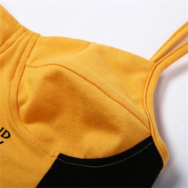 shestyle letter print yellow wrap crop women 2021 asymmetical patchwork summer bustier basic camis clothes womaning, Black;white
shestyle letter print yellow wrap crop women 2021 asymmetical patchwork summer bustier basic camis clothes womaning, Black;white